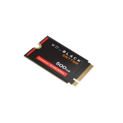 Obrázek WD BLACK SSD NVMe 500 GB PCIe SN770M Powered by SanDisk, Gen4 8 Gb/ s, (R: 5000, W: 4000MB/ s) M.2 2230- S3- M