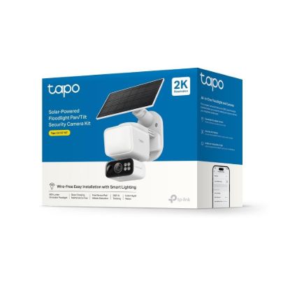 Obrázek TP- Link Tapo C615F KIT venkovní kamera se světlometem, solární panel (3MP, 2K, 1296p, IR, WiFi, micro SD card, IP65)
