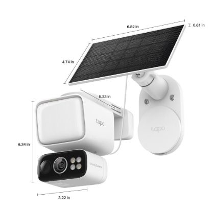Obrázek TP- Link Tapo C615F KIT venkovní kamera se světlometem, solární panel (3MP, 2K, 1296p, IR, WiFi, micro SD card, IP65)