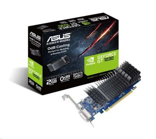 Obrázek ASUS VGA NVIDIA GeForce GT 1030 BRK 2G, 2G GDDR5, 1xHDMI, 1xDVI