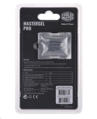 Obrázek Cooler Master termální pasta na CPU Master Gel Pro V2, tep. vodivost 8 W.m, 1.5ml, 4g, šedá