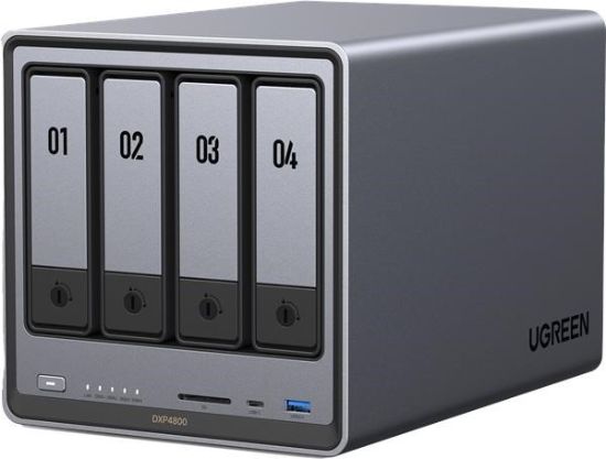 Obrázek UGREEN NASync DXP4800 (4C/ IntelN100/ 3, 4GHz/ 8GBRAM/ 4xSATA/ 2xM.2/ 2x2, 5GbE/ 2xUSB2.0/ 2xUSB3.2/ 1xUSB- C/ HDMI/ SD)