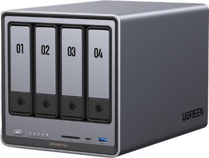 Obrázek UGREEN NASync DXP4800 Plus (6C/ Gold8505/ 4, 4GHz/ 8GBRAM/ 4xSATA/ 2xM.2/ 1x2, 5GbE/ 1x10GbE/ 2xUSB2.0/ 2xUSB3.2/ 1xUSB- C/ HDMI/ SD)