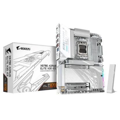 Obrázek GIGABYTE MB Sc AM5 X870E A PRO X ICE, AMD X870E, 4xDDR5, 2x USB- C, 2xHDMI, ATX