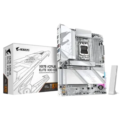 Obrázek GIGABYTE MB Sc AM5 X870 A ELITE X ICE, 4xDDR5, 2xUSB- C, 2x HDMI, Wifi, ATX