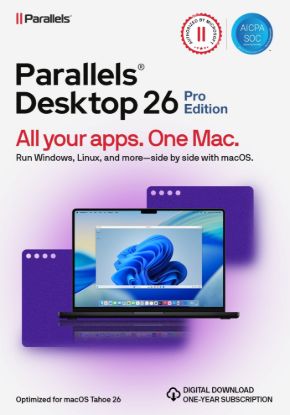 Obrázek Parallels Desktop Pro Subscription 1 Year, EN/FR/DE/IT/ES/PL/CZ/PT