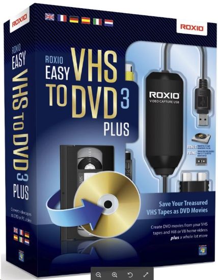 Obrázek Roxio Easy VHS to DVD 3 Plus BOX - jazyk EN/FR/DE/ES/IT/NL