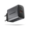 Obrázek AXAGON ACU-PQ67 GaN nabíječka do sítě 67W, USB-A + USB-C, PD3.0/PPS/QC4+/SFC2.0/Apple