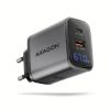 Obrázek AXAGON ACU-PQ67D GaN nabíječka do sítě 67W, USB-A + USB-C, PD3.0/PPS/QC4+/SFC2.0/Apple, LCD display