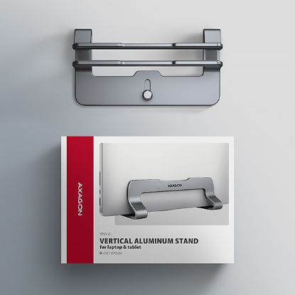Obrázek AXAGON STND- LAB hliníkový stojan na notebook 10"- 17.3" nastavitelná výška, černý