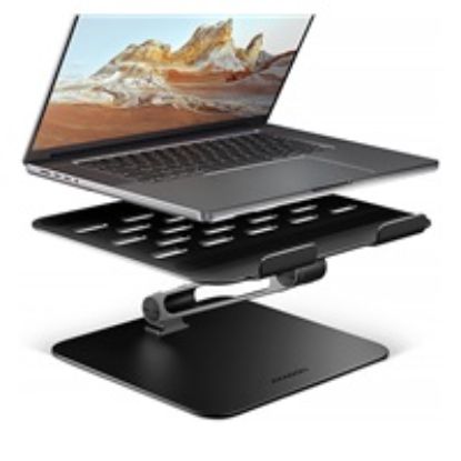 Obrázek AXAGON STND- LQB hliníkový HQ stojan na notebook 10"- 17.3" nastavitelná výška a úhel, černý