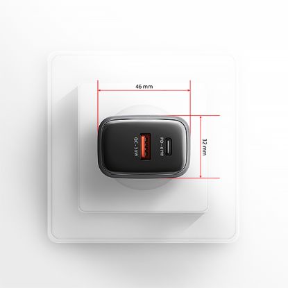 Obrázek AXAGON ACU-PQ67 GaN nabíječka do sítě 67W, USB-A + USB-C, PD3.0/PPS/QC4+/SFC2.0/Apple