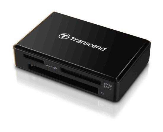 Obrázek TRANSCEND Card Reader F8 + USB kabel, USB 3.0, Black