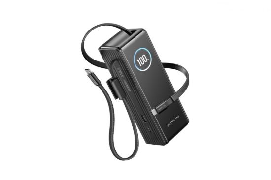 Obrázek EcoFlow RAPID Power Banka (25000mAh, 170 W) 2 x 100 W vestavěný USB- C kabel - černá
