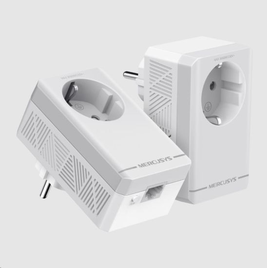 Obrázek MERCUSYS MP300P KIT průchozí powerline set (AV600, 1 x 100Mb/ sLAN)