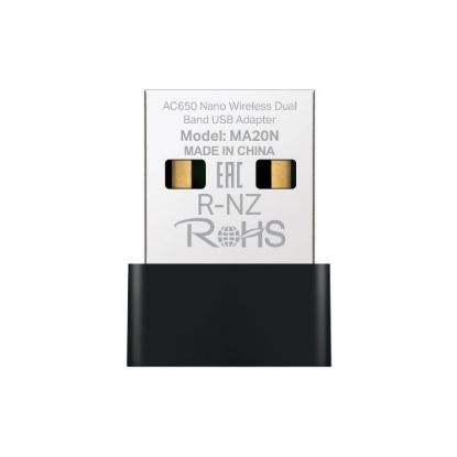 Obrázek MERCUSYS MA20N WiFi5 USB nano adapter (AC650, 2, 4GHz/ 5GHz, USB2.0)