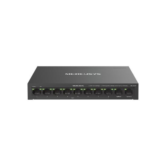 Obrázek MERCUSYS switch MS110CP (8 x 100Mb/ s, 2xGbE, 8xPoE+, 65 W, fanless)