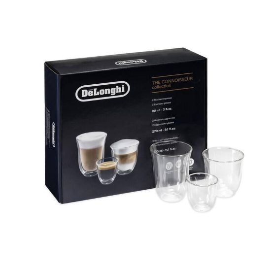 Obrázek DeLonghi DLSC302 kolekce sklenic Connoisseur - 2x espresso, 2x cappuccino, 2x latte macchiato