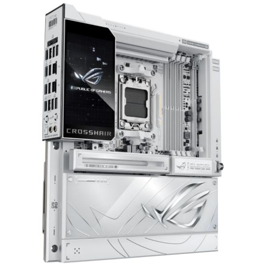 Obrázek ASUS MB Sc AM5 ROG CROSSHAIR X870E GLACIAL, AMD X870E, 2xDDR5, WiFi, 2xUSB4, E- ATX