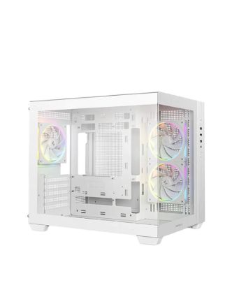 Obrázek DEEPCOOL Case CG330 3F, mATX, Průhledná bočnice, 3 x 120mm ARGB Fan, bílá