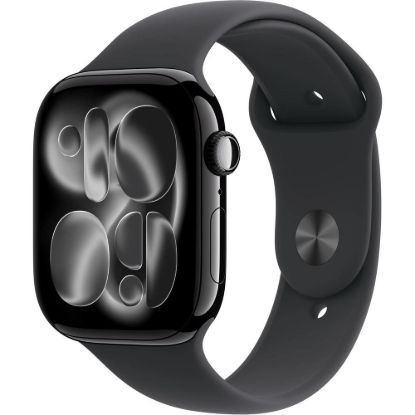 Obrázek BAZAR - Apple Watch Series 11 GPS 42mm Jet Black Aluminium Case with Black Sport Band - S/ M - rozbaleno