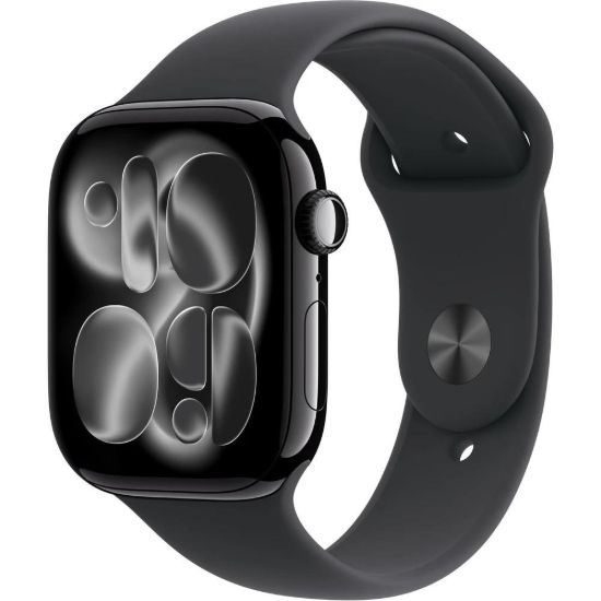 Obrázek BAZAR - Apple Watch Series 11 GPS 42mm Jet Black Aluminium Case with Black Sport Band - S/ M - rozbaleno