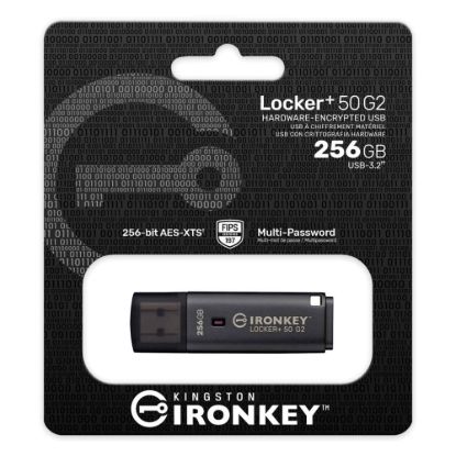 Obrázek Kingston Flash Disk 256 GB IronKey Locker Plus 50 G2, FIPS 197, AES- 256