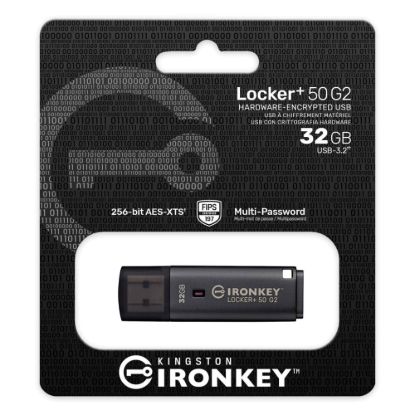 Obrázek Kingston Flash Disk 32 GB IronKey Locker Plus 50 G2, FIPS 197, AES- 256