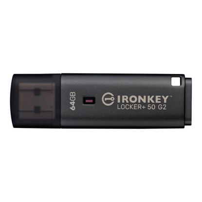 Obrázek Kingston Flash Disk 64 GB IronKey Locker Plus 50 G2, FIPS 197, AES- 256