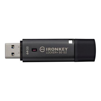 Obrázek Kingston Flash Disk 64 GB IronKey Locker Plus 50 G2, FIPS 197, AES- 256