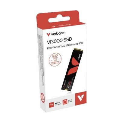 Obrázek VERBATIM SSD Vi3000 Internal PCIe NVMe M.2 SSD 512 GB , W 2500/ R 3300 MB/ s