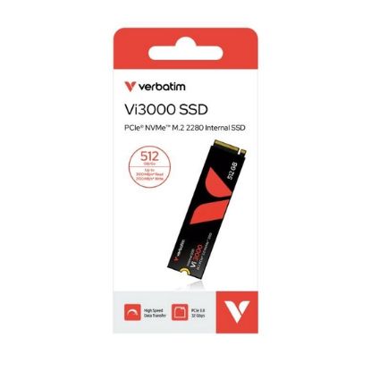 Obrázek VERBATIM SSD Vi3000 Internal PCIe NVMe M.2 SSD 512 GB , W 2500/ R 3300 MB/ s