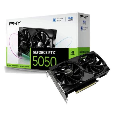 Obrázek PNY VGA Nvidia GeForce RTX 5050 8 GB Dual Fan, RTX 5050, 8 GB GDDR6, 3xDP, 1xHDMI