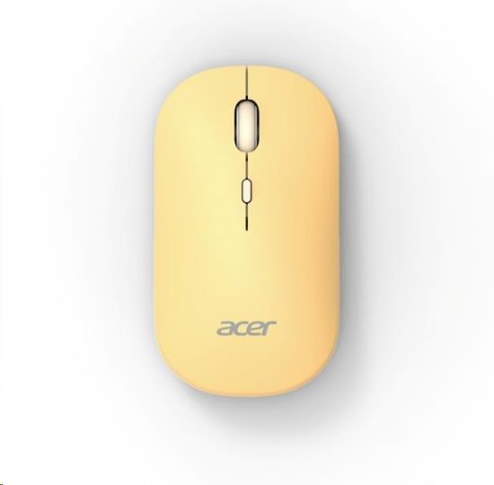 Obrázek ACER Myš Wireless Mouse AMR130 Yellow - Dual mode 2.4GHz + BT 5.2, 4 tlačítka, 800/ 1200/ 1600 dpi, USB Polling rate…
