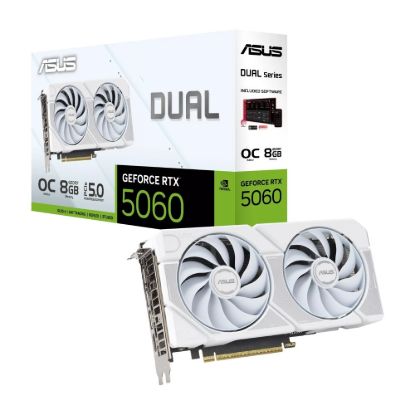 Obrázek VGA ASUS Dual GeForce RTX 5060 8GB GDDR7 White OC