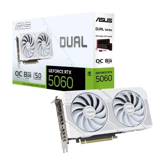 Obrázek VGA ASUS Dual GeForce RTX 5060 8GB GDDR7 White OC