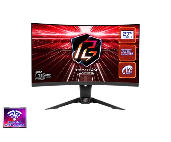 Obrázek ASROCK LCD - 27" Gaming monitor PG27Q15R2A, VA LCD, Prohnutý, 2560x1440 QHD, 165Hz, 4000:1, 550cd/m2, 1ms, 2xHDMI, 1xDP