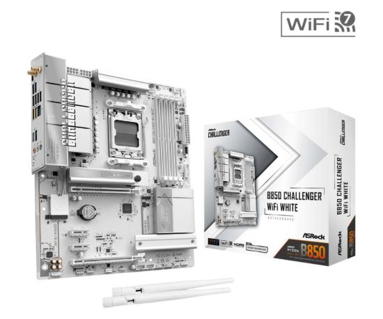 Obrázek ASRock MB Sc AM5 B850M Challenger WiFi WHITE, AMD B850, 4xDDR5, 1xHDMI, WiFi, mATX