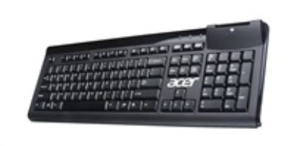 Obrázek ACER Wired Smart Card reader Keyboard, drátová, USB2.0, čtečka chytrých karet, Black, Membrane Switch, CZ/ SK layout
