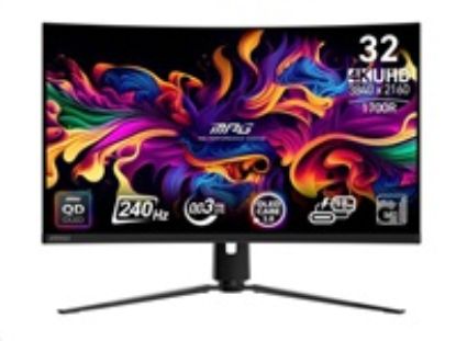 Obrázek MSI LCD MPG 321CURX QD- OLED, 31.5", 3840 x 2160, QD- OLED, 0, 03 ms, VESA 100 x 100, Black