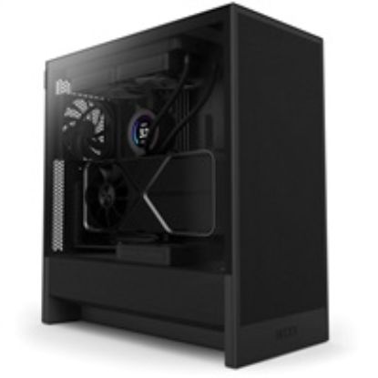 Obrázek NZXT skříň H5 Flow edition / 2 x 120 mm fan / USB 3.0 / USB- C 3.1 / průhledná bočnice / mesh panel / černá