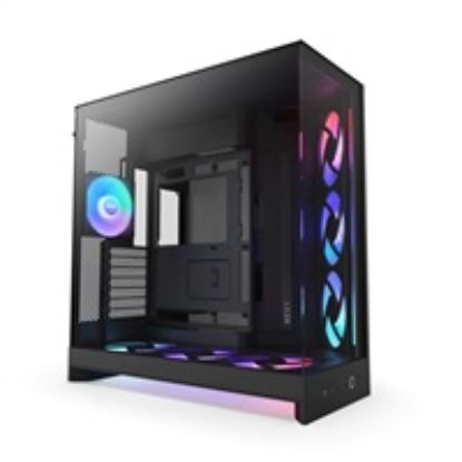 Obrázek NZXT skříň H9 Flow ARGB+ dvoukomorová ATX / 6xRGB 140 mm / 1x 120mm fan / prosklená / controller / černá