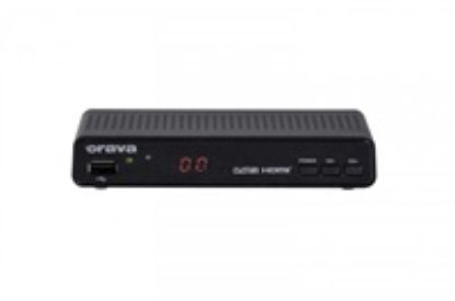 Obrázek Orava DVB- 30 digitální pozemní přijímač DVB- T2, HD, HEVC, PVR, paměť pro 500 programů, SCART, HDMI, ethernet, černá