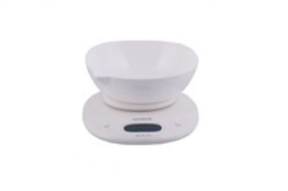 Obrázek ORAVA EV- 14 digitální kuchyňská váha s miskou, LCD displej, funkce TARE, přesnost 1 g