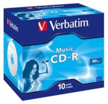 Obrázek VERBATIM CD- R(10- pack)Audio/ Live it!/ Colour/ Jewel/ 80Min