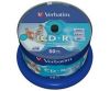 Obrázek VERBATIM CD- R(50- Pack)Spindle/ Inkjet Printable/ 52x/ 700MB / Non ID Branded