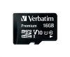 Obrázek VERBATIM MicroSDHC karta 16 GB Premium, U1 + SD adaptér