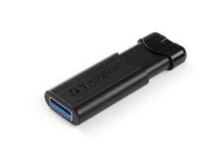 Obrázek VERBATIM Flash Disk PinStripe USB 3.0, 16 GB - černá