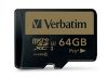 Obrázek VERBATIM MicroSDXC karta 64 GB PRO+ Class 10, UHS 1 (R: 90/ W: 80 MB/ s)