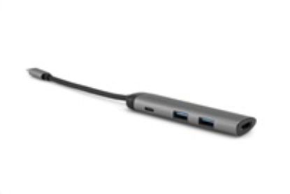 Obrázek VERBATIM Dokovací stanice USB- C 4v1, 1x HDMI, 1xUSB- C, 2xUSB, šedá